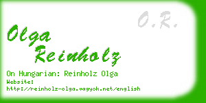 olga reinholz business card